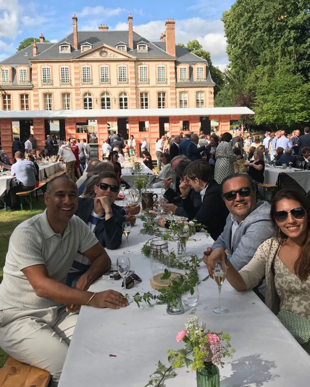 Puneet and Brandon and guests at Billecart-Salmon 200