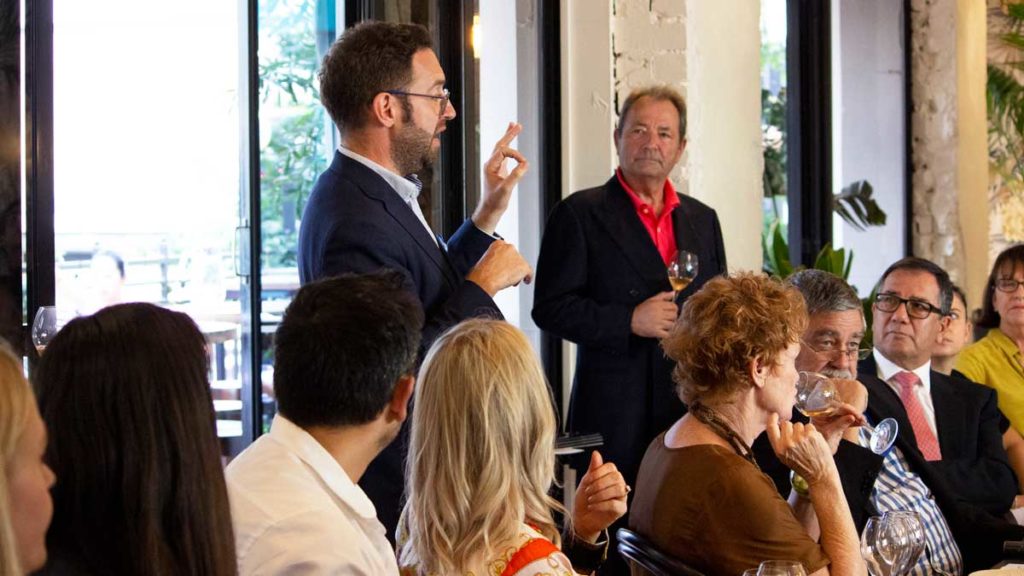 Champagne Billecart-Salmon Brand Ambassador Sebastien Papin at Dhall & Nash Neo masterclass