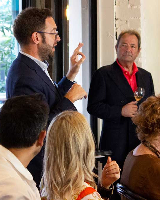 Champagne Billecart-Salmon Brand Ambassador Sebastien Papin at Dhall & Nash Neo masterclass