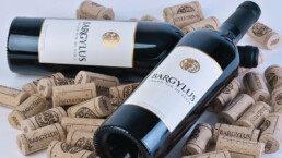 Bargylus wines lying among corks