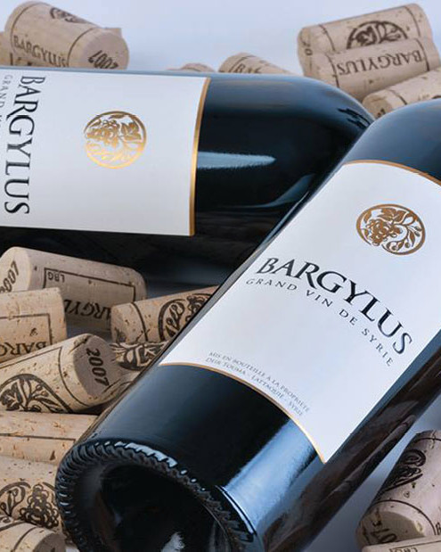 Bargylus wines lying among corks