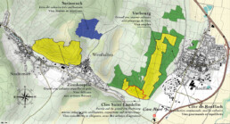 Map of Domaine Mure's vineyards