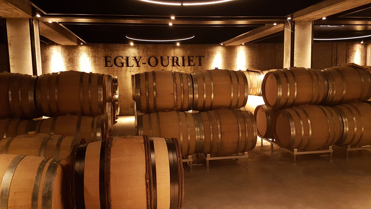 Barrels sitting in dark room