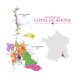 A map of Côrtes Rhône Valley