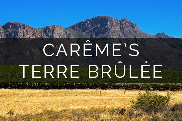 Carême's Terre Brûlée South African wine