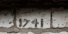 The etched-in '1741'
