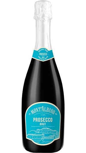 Bottleshot of the Mont'Albano Prosecco Brut