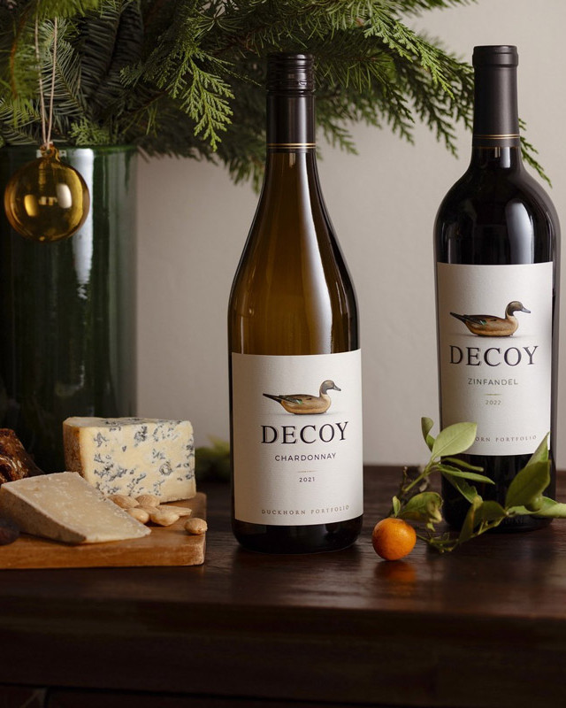 Decoy wines from Duckhorn on display