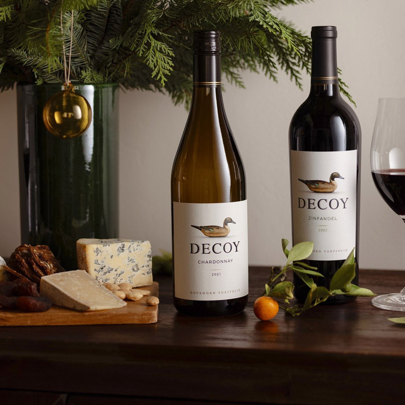 Decoy wines from Duckhorn on display
